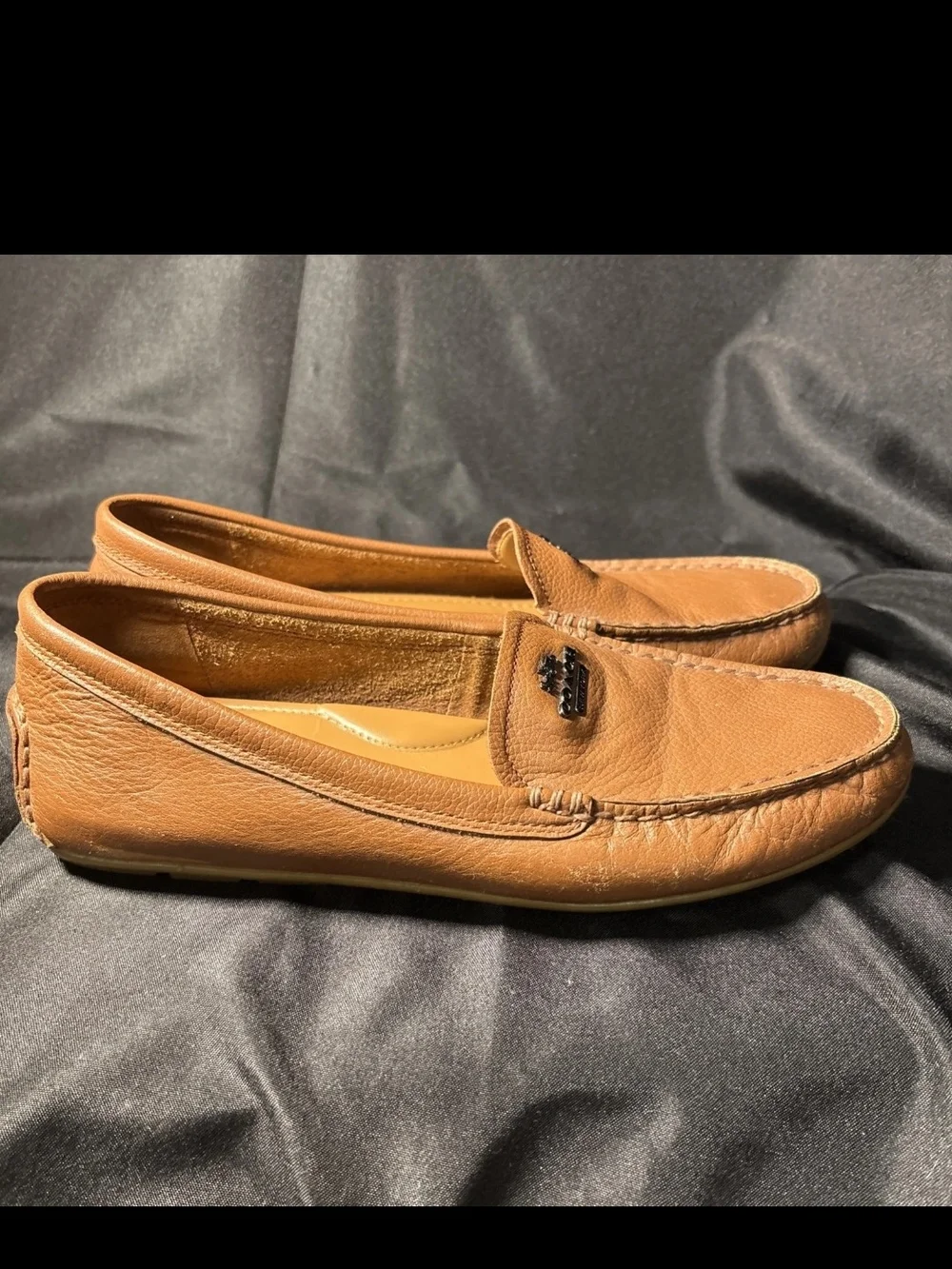 Coach Shoes Womens Size 10B Brown Opal Leather Loafer Moccasin Flats Comfort